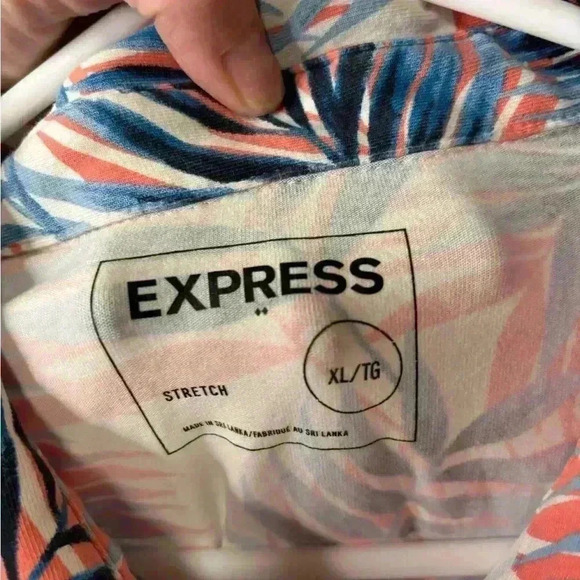 Mens size XL Express brand Hawaiian print shirt, #E217 - Picture 3 of 5